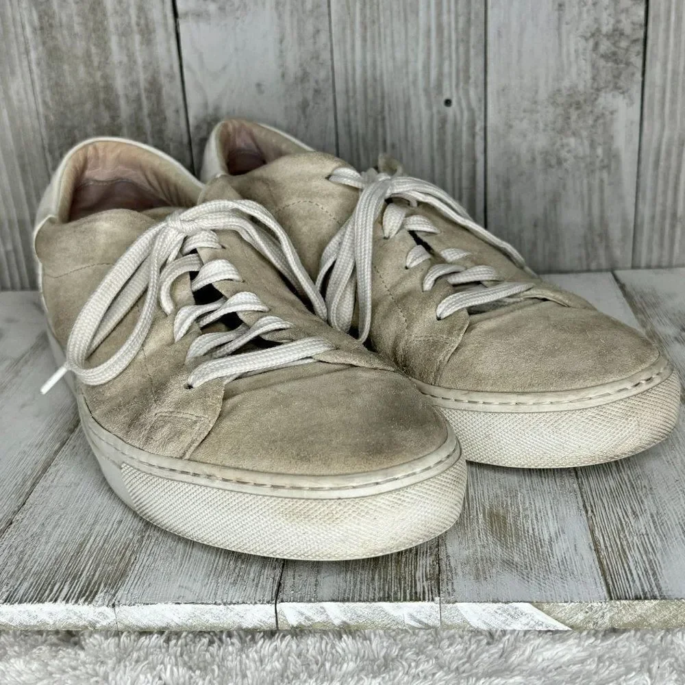 To Boot New York ADAM DERRICK Cream Suede Sneakers Mens Size 9